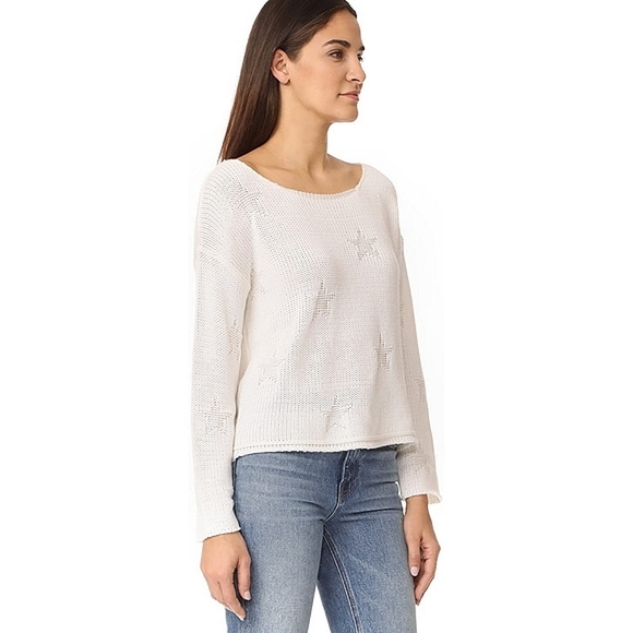 Rails Kalani Star Knit Sweater White Size XS - Picture 10 of 13